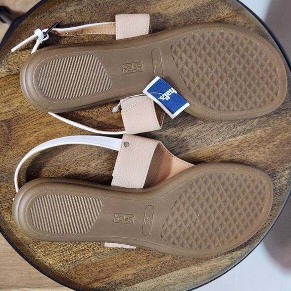 A2 by Aerosoles Tan and White Slingback Sandals NWOT Size 10 Tan Sandals - Picture 6 of 8